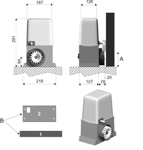 Μοτέρ για συρόμενες αυλόπορτες έως 600kg (χωρίς πίνακοδέκτη) GR6 - Next Systems
