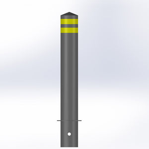 Κολωνάκι πεζοδρομίου μεταλλικό στρογγυλό με δακτύλιο για πάκτωση με τσιμέντο KLST - Next Systems