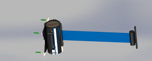 Επιτοίχιος εκτεινόμενος ιμάντας 2m μπλε χρώματος με υποδοχέα WSB-200 - Next Systems