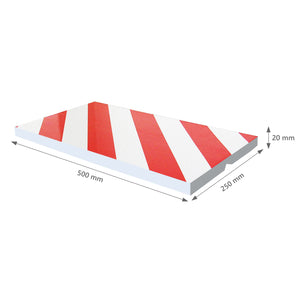 Αφρώδες προστατευτικό για γωνίες και τοίχους σε κόκκινο - λευκό χρώμα RW-5025C - Next Systems