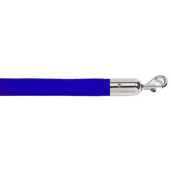 Βελούδινο κορδόνι μπλε με ασημί γάντζους μήκους 150cm VΒLS-150 - Next Systems