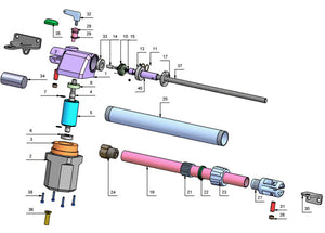Σετ μηχανισμού για μονόφυλλες ανοιγόμενες γκαραζόπορτες GR SW300-S αριστερό (FULL KIT) - Next Systems