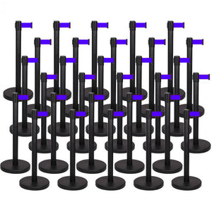 Σετ με 30 κολωνάκια οριοθέτησης μαύρα με μπλε ταινία - Next Systems