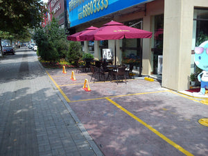 Τριγωνική χρωματιστή μπάρα parking με κλειδαριά KPB-A - Next Systems