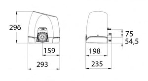 Μοτέρ για συρόμενες αυλόπορτες έως 500kg (χωρίς πίνακοδέκτη) HERCULES500 - Next Systems