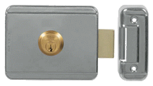 Ηλεκτρική κλειδαριά με υποδοχή δαπέδου και διπλό κύλινδρο για ανοιγόμενες αυλόπορτες VIRO V9083 - Next Systems