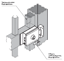 Ηλεκτρική κλειδαριά με υποδοχή κολόνας και διπλό κύλινδρο για ανοιγόμενες αυλόπορτες VIRO V9083 - Next Systems