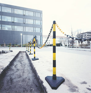 Κολώνα σήμανσης πλαστική κίτρινη/μαύρη ύψους 90cm με βαριά πλαστική βάση γεμάτη με τσιμέντο KDH-PC-4 - Next Systems